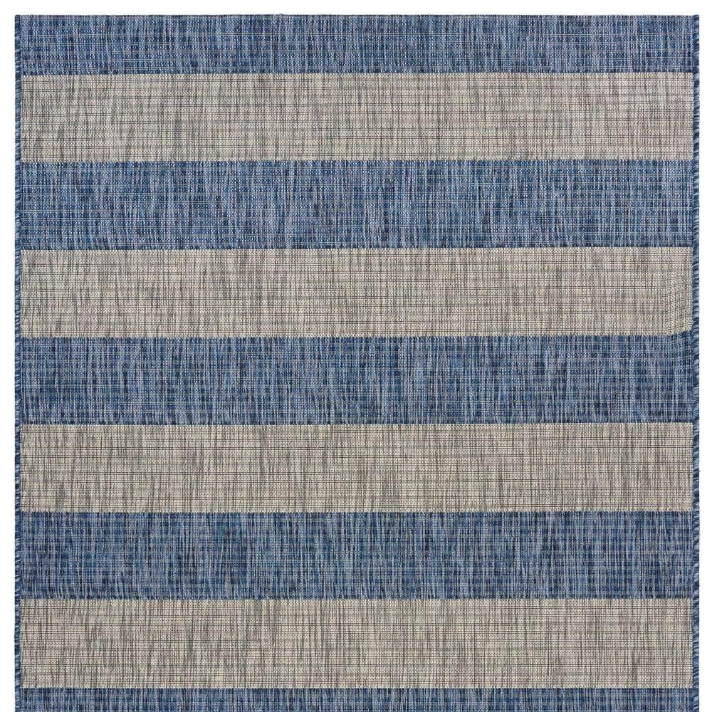8' X 10' Blue And Gray Indoor Outdoor Area Rug