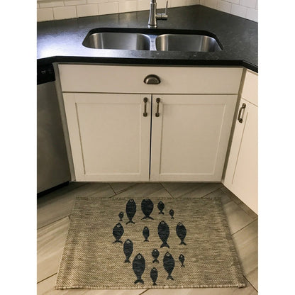 5' X 7' Gray Indoor Outdoor Area Rug