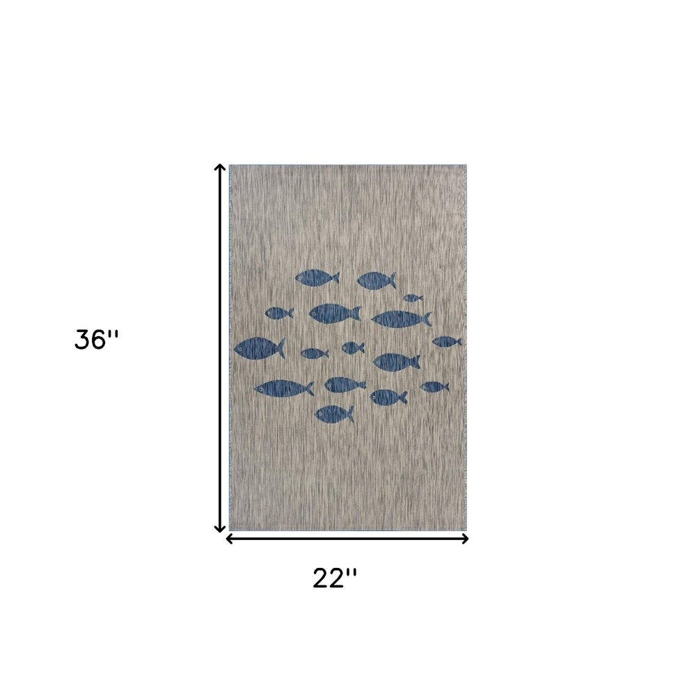 8' X 10' Gray Indoor Outdoor Area Rug