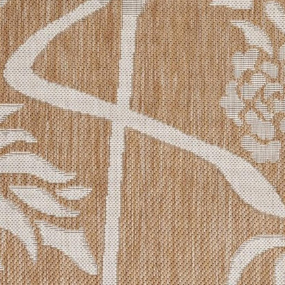 5' X 7' Beige Flamingo Indoor Outdoor Area Rug