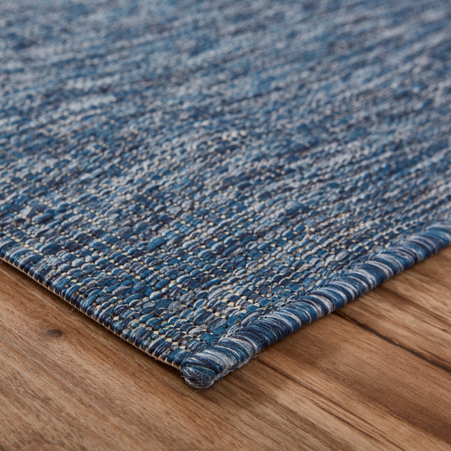 8' X 9' Blue And Gray Indoor Outdoor Area Rug