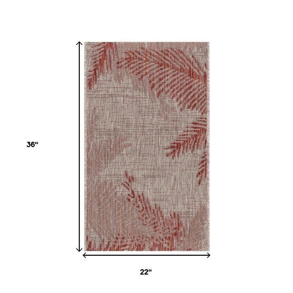 5' X 7' Beige Indoor Outdoor Area Rug