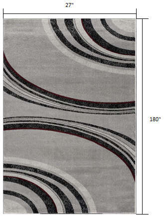 5' X 7' Gray Abstract Dhurrie Area Rug