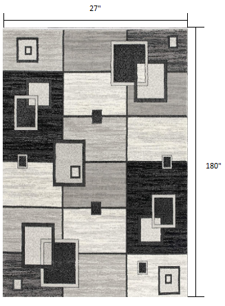 4' X 6' Gray Abstract Power Loom Area Rug