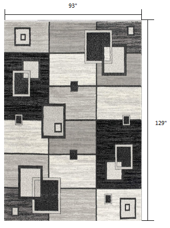 2' X 15' Gray Asymmetric Blocks Runner Rug