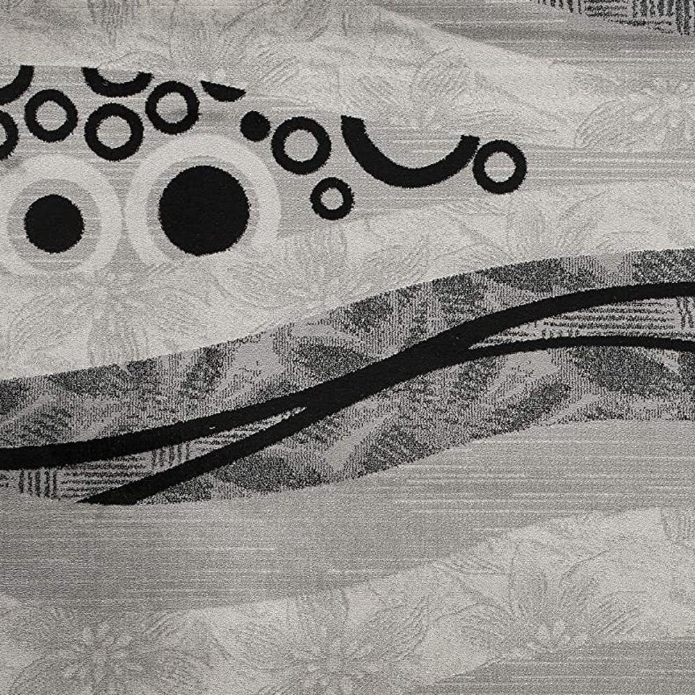 6' X 9' Gray Abstract Dhurrie Area Rug