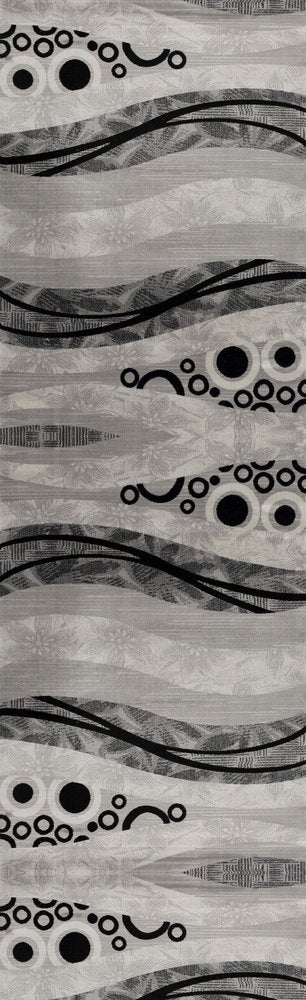 6' X 9' Gray Abstract Dhurrie Area Rug