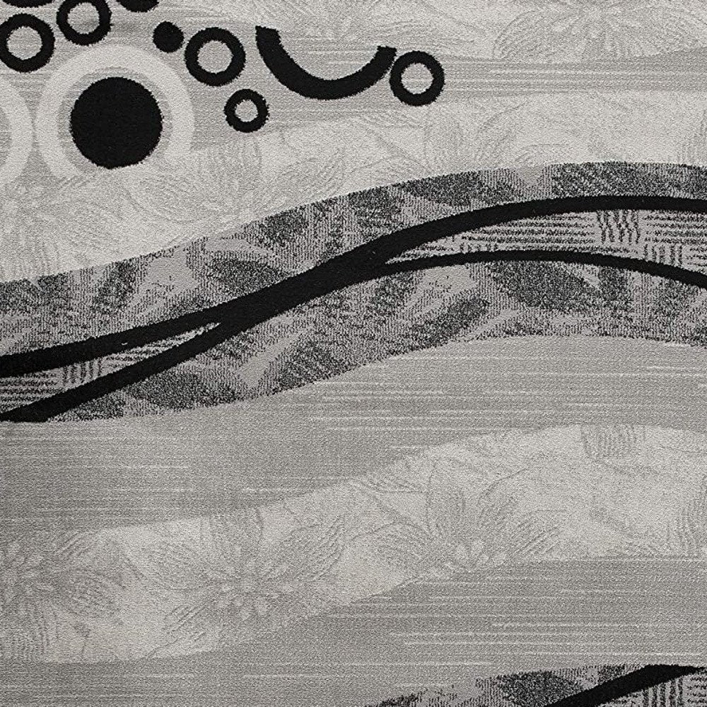 4' X 6' Gray Abstract Power Loom Area Rug