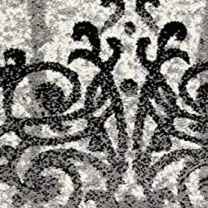 2' X 8' Gray Faded Filigree Pattern Runner Rug