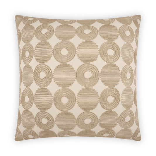 D.V. KAP HOME   24" x 24" Foster Pillow Transitional, Embroidery, Circular - Dots    - 3939-2424
