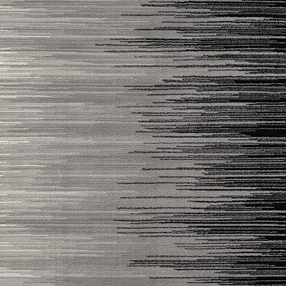 3' X 5' Black Abstract Power Loom Area Rug