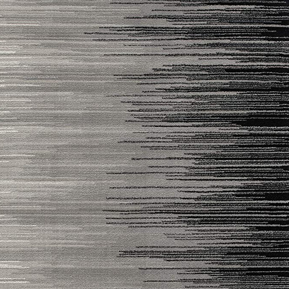 3' X 5' Black Abstract Power Loom Area Rug