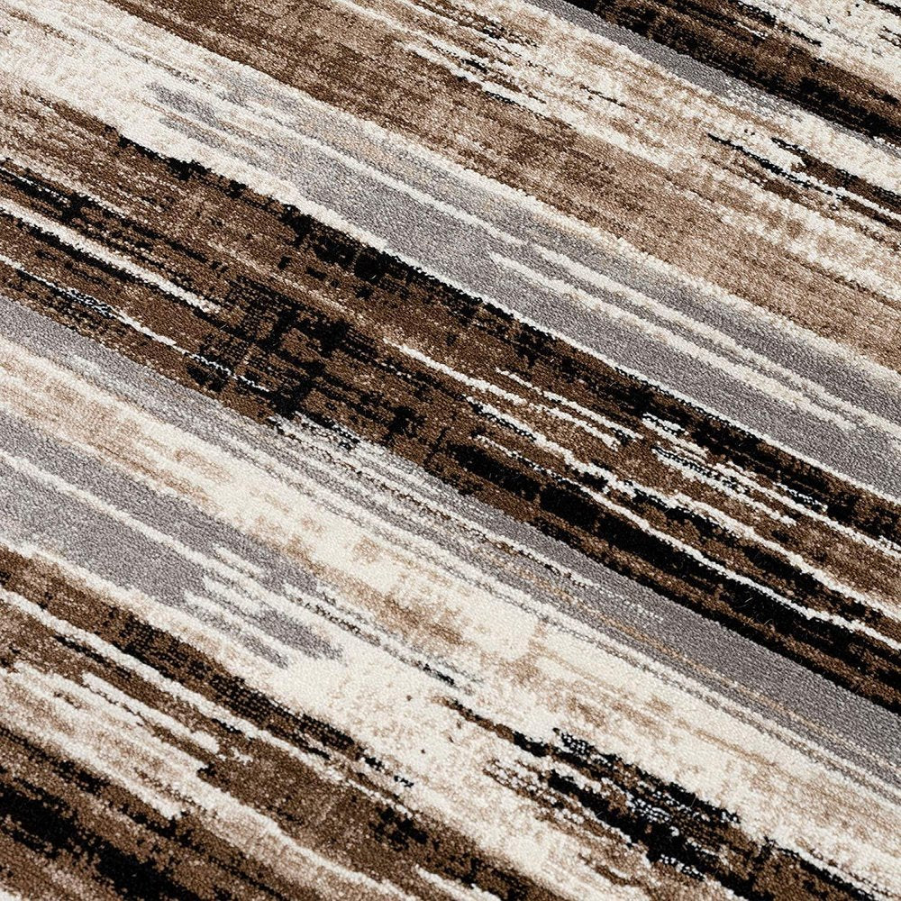 2' X 13' Beige Rustic Strokes Runner Rug