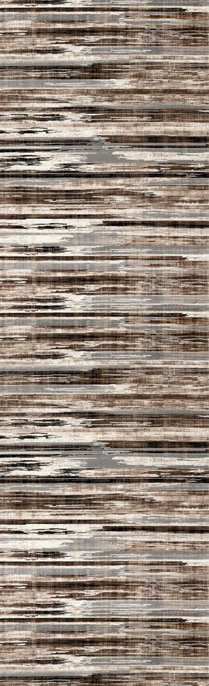 3' X 5' Beige Striped Power Loom Area Rug