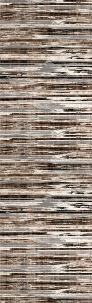 15' Beige Striped Dhurrie Runner Rug
