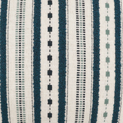 D.V. KAP HOME   24" x 24" Xuma Pillow - Blue Stripes, Global, Farmhouse    - 3941-B-2424