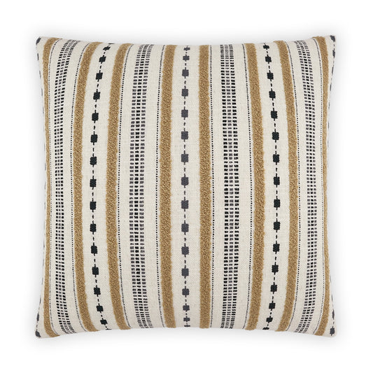 D.V. KAP HOME   24" x 24" Xuma Pillow - Camel Stripes, Global, Farmhouse    - 3941-C-2424