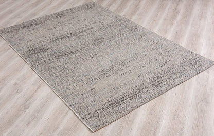 3' X 5' Blue And Gray Distressed Area Rug