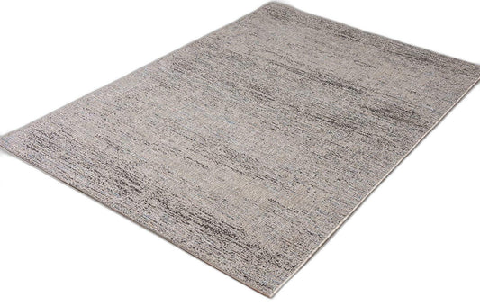 3' X 5' Blue And Gray Distressed Area Rug