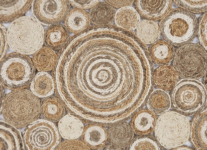 8' Natural Jute Hand Braided Round Rug