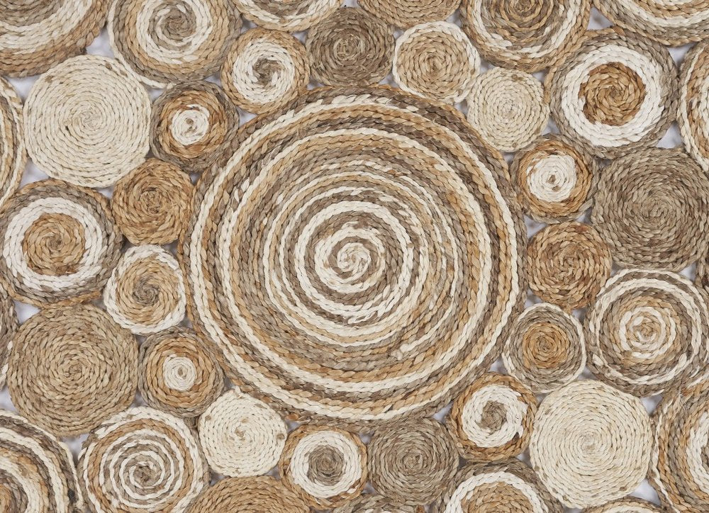 6' Natural Jute Hand Braided Round Rug