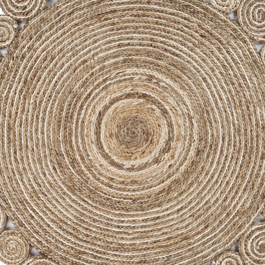 Bleached And Natural Spiral Boutique Jute Rug