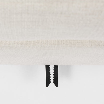 39" Beige Fabric and Brown Cocktail Ottoman