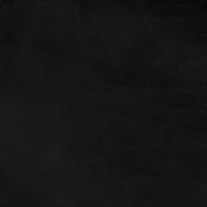 36" Black Faux Leather and Brown Footstool