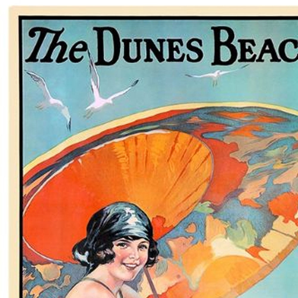 Dunes Beaches Vintage Travel Unframed Print Wall Art