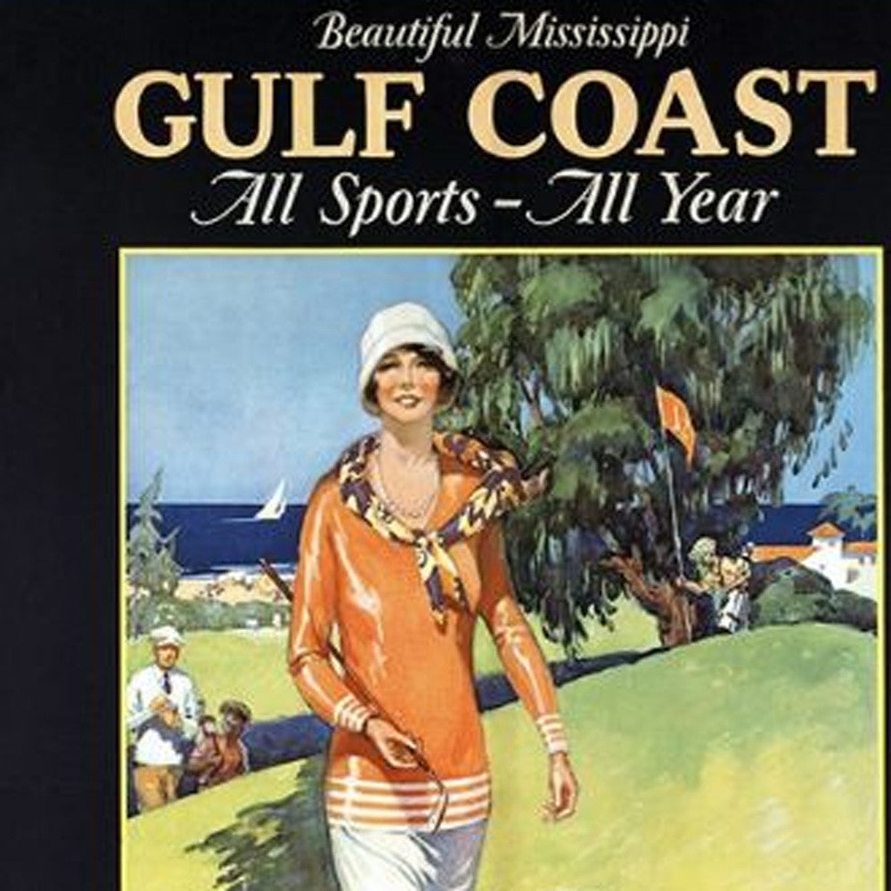 Gulf Coast Golf 1932 Vintage Travel Unframed Print Wall Art