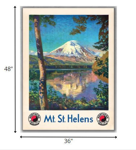 11" X 14" Mt. St. Helens C1920S Vintage Travel Poster Wall Art