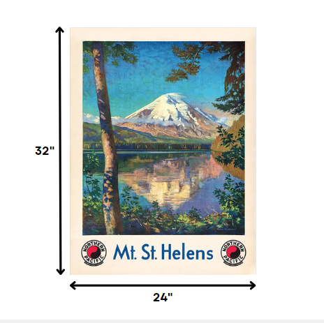 11" X 14" Mt. St. Helens C1920S Vintage Travel Poster Wall Art