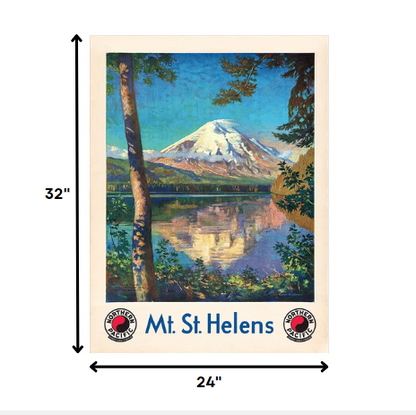 11" X 14" Mt. St. Helens C1920S Vintage Travel Poster Wall Art