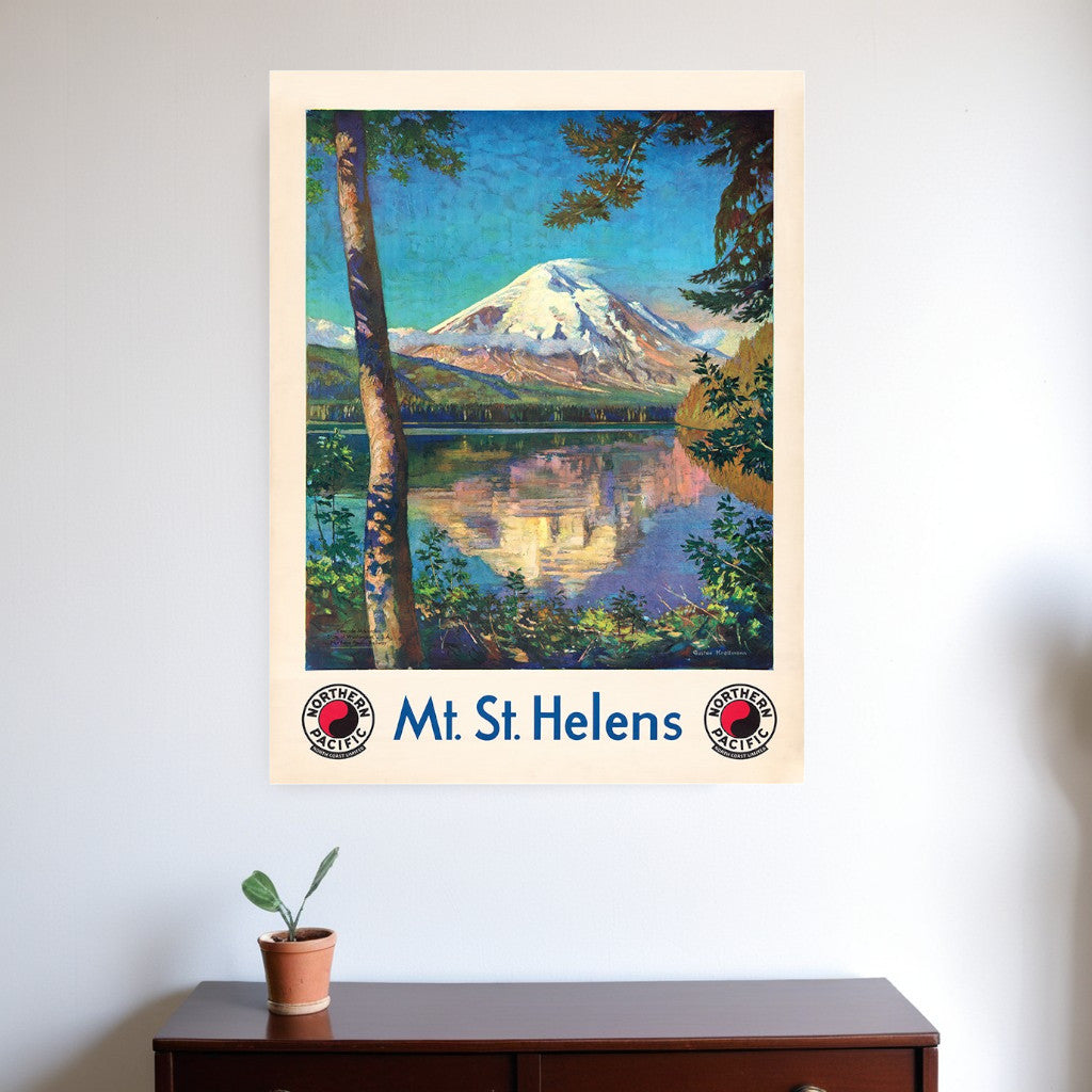 11" X 14" Mt. St. Helens C1920S Vintage Travel Poster Wall Art