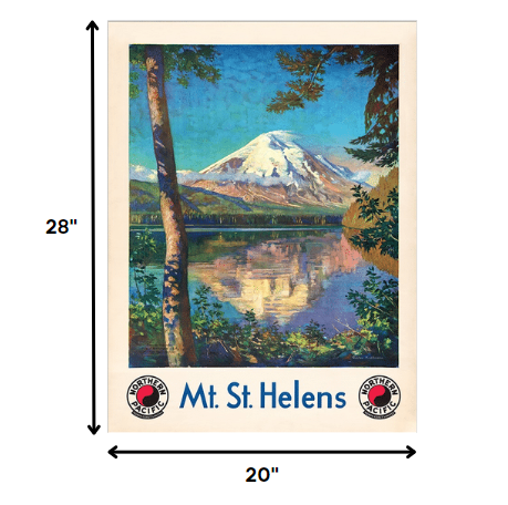 11" X 14" Mt. St. Helens C1920S Vintage Travel Poster Wall Art