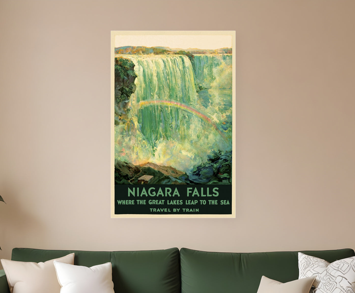 36" X 54" Niagra Falls New York C1920S Vintage Travel Poster Wall Art