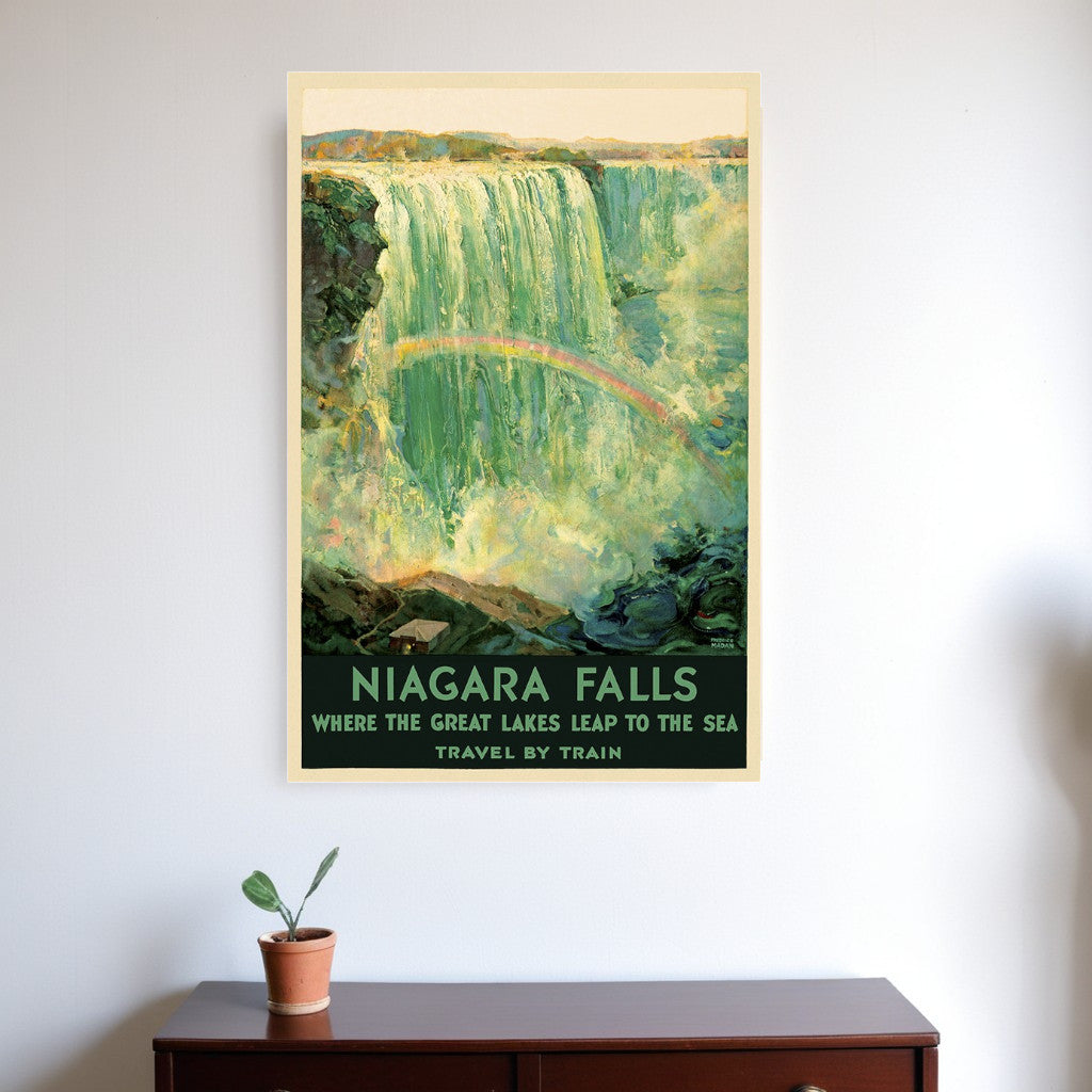 36" X 54" Niagra Falls New York C1920S Vintage Travel Poster Wall Art