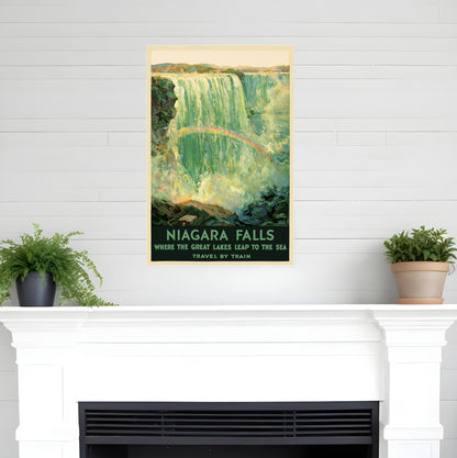 9" X 12" Niagra Falls New York C1920S Vintage Travel Poster Wall Art