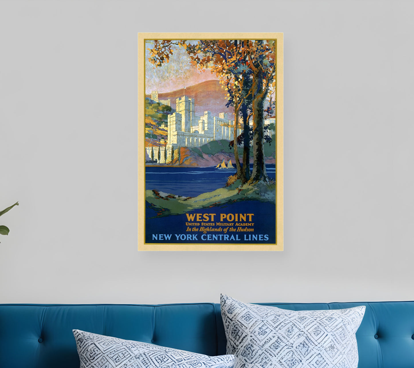 West Point New York Vintage Travel Unframed Print Wall Art