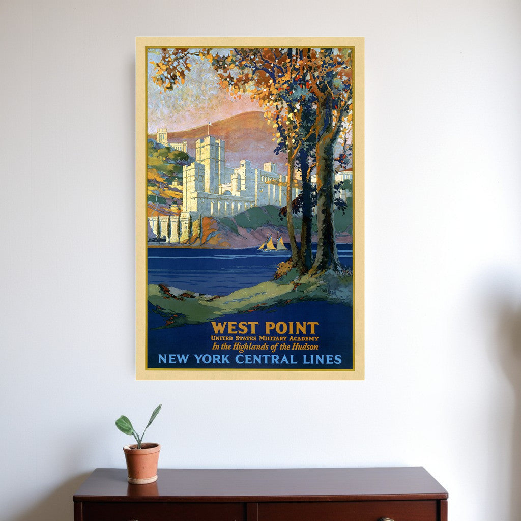 West Point New York Vintage Travel Unframed Print Wall Art