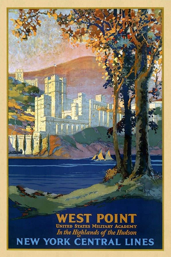 West Point New York Vintage Travel Unframed Print Wall Art