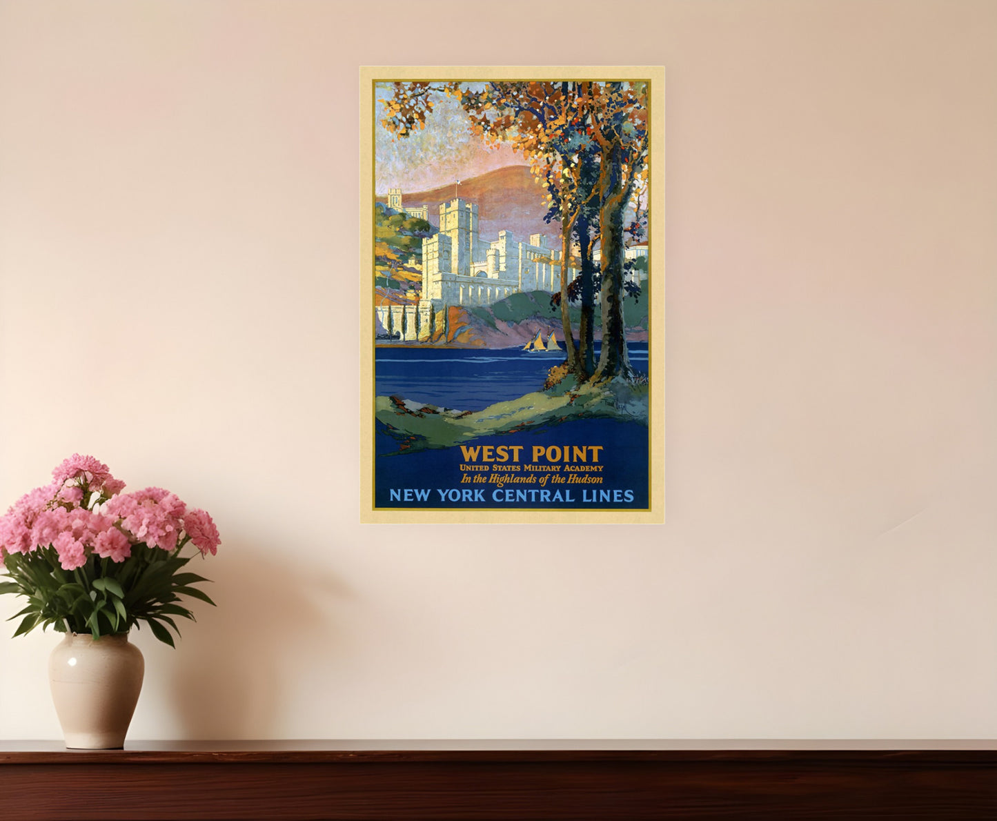 West Point New York Vintage Travel Unframed Print Wall Art