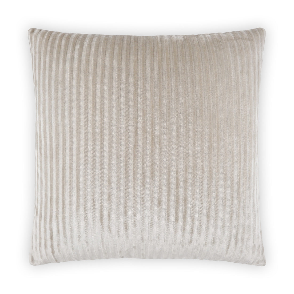 D.V. KAP HOME   24" x 24" Hayworth Pillow - Ecru Solid, Stripes, Transitional    - 3945-E-2424