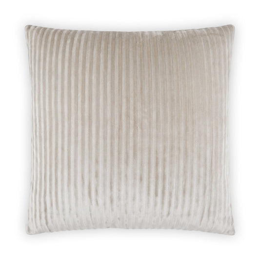 D.V. KAP HOME   24" x 24" Hayworth Pillow - Ecru Solid, Stripes, Transitional    - 3945-E-2424