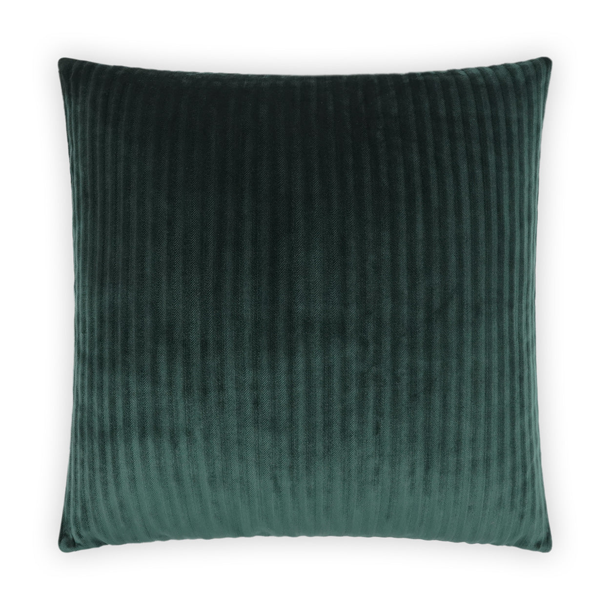 Teal green corduroy square throw pillow with vertical ridges for decorative couch pillow.