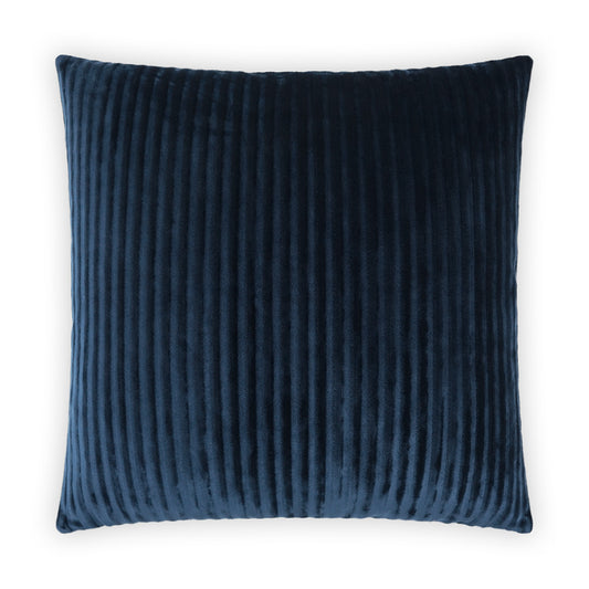 D.V. KAP HOME   24" x 24" Hayworth Pillow - Royal Solid, Stripes, Transitional    - 3945-R-2424