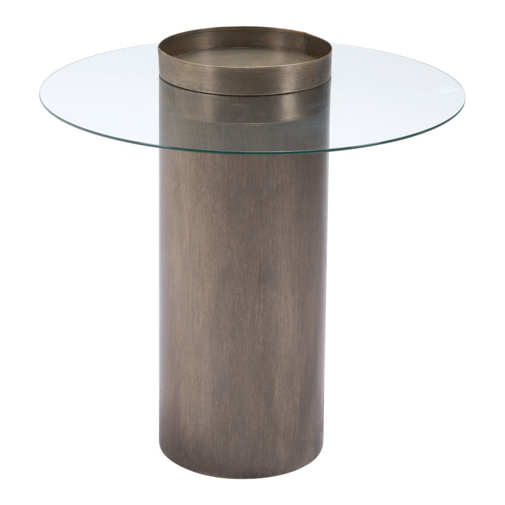 Contemporary Antique Gold End Table