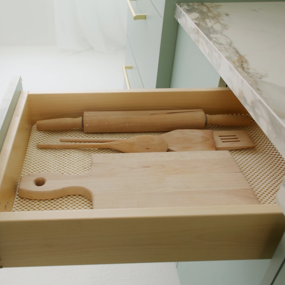 8' x 10' Ivory Striped Weave Non Slip Rug Pad