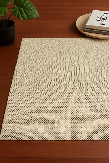 5' x 7' Ivory Striped Weave Non Slip Rug Pad