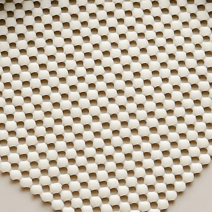 4' x 6' Ivory Striped Weave Non Slip Rug Pad